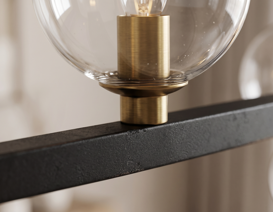 Comvilo Noctelle Seven Light Glass Bubble Chandelier material detail