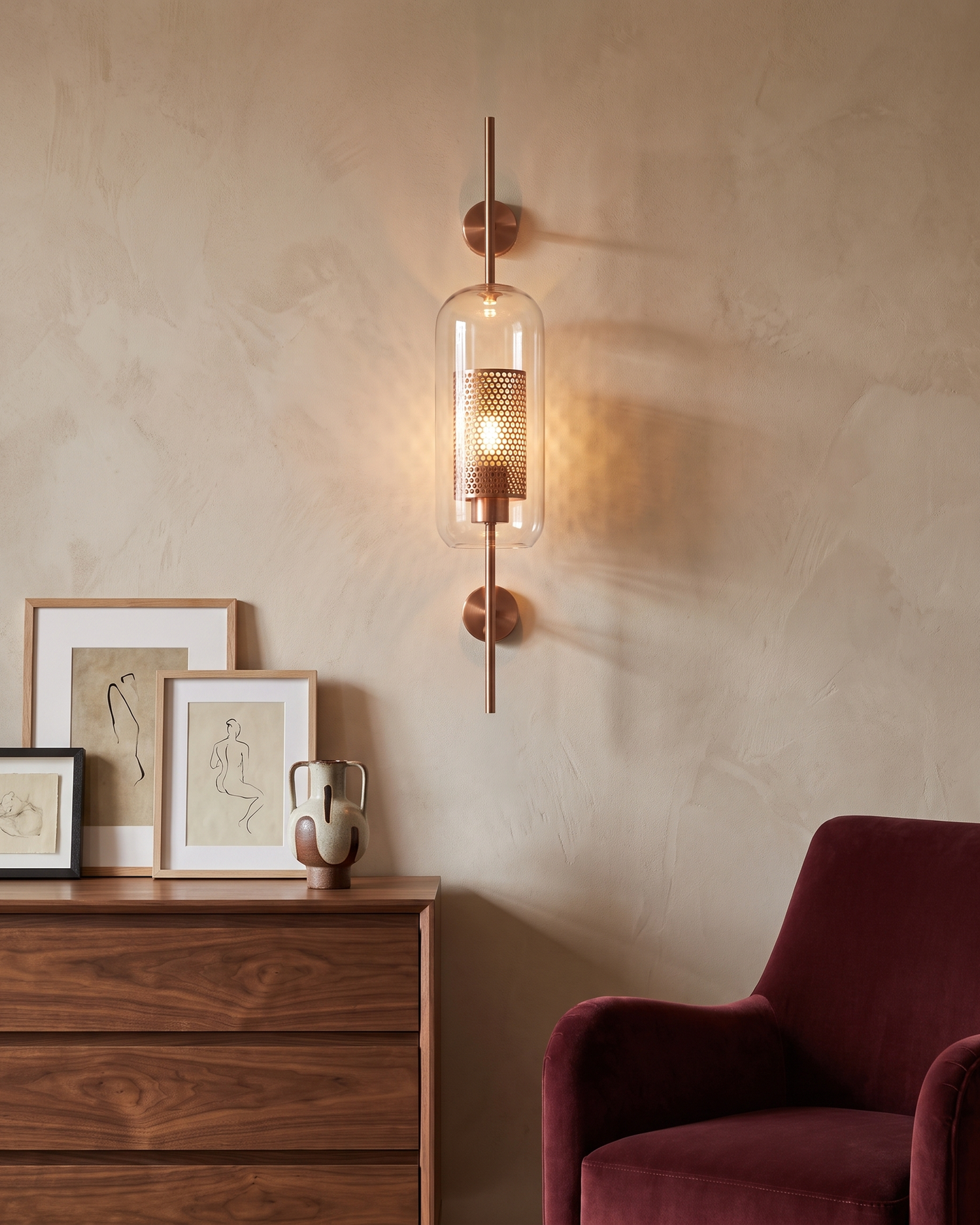 Comvilo Chiswick Glass Wall Light