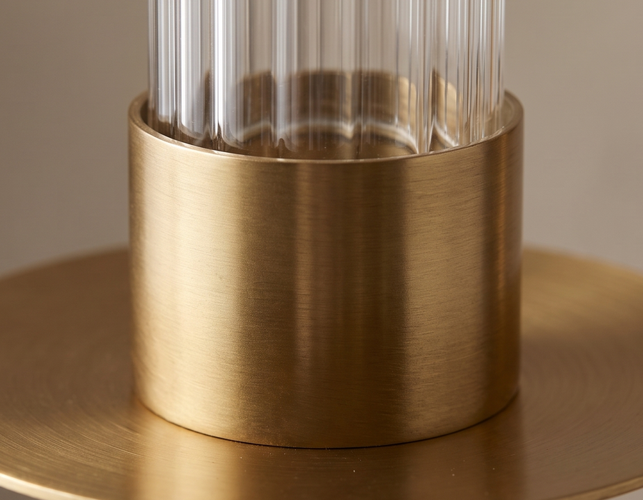 Valenne Ribbed Glass Wall Sconce material detail