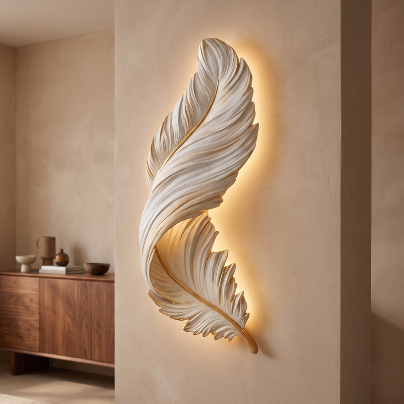 Feather Art Deco LED Wall Lamp