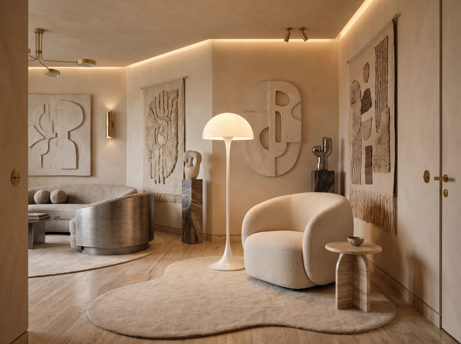Orla Mushroom Floor Lamp Modern Dome Lamp — Sculptural Statement
