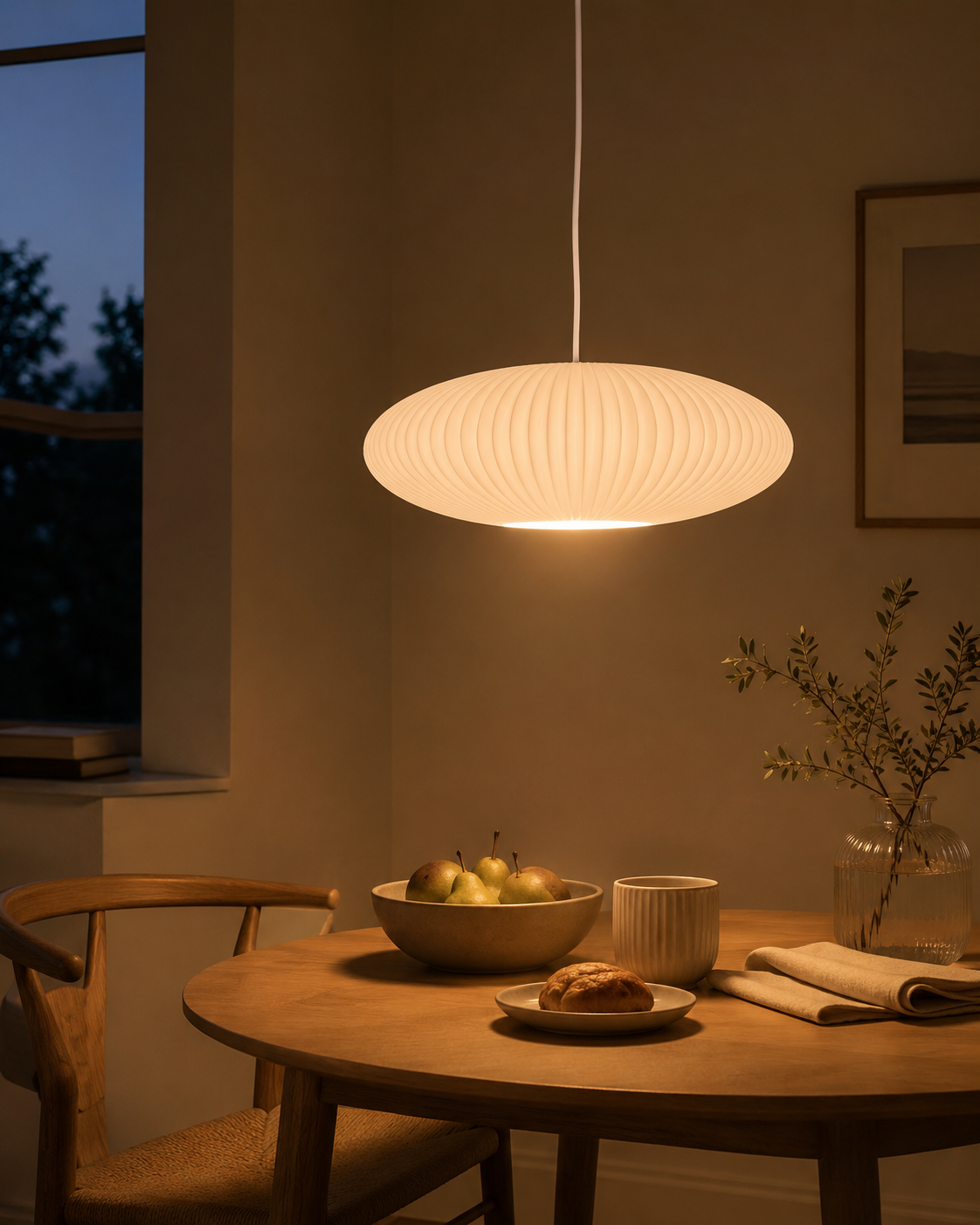 Cloudmere Minimalist White Bubble Hanging Pendant Light