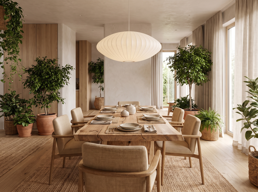 Cloudmere Minimalist White Bubble Hanging Pendant Light — Organic Luxury