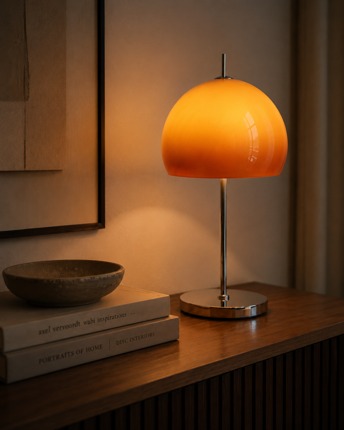 Aurelia Bauhaus Mushroom Retro Glass Table Lamp