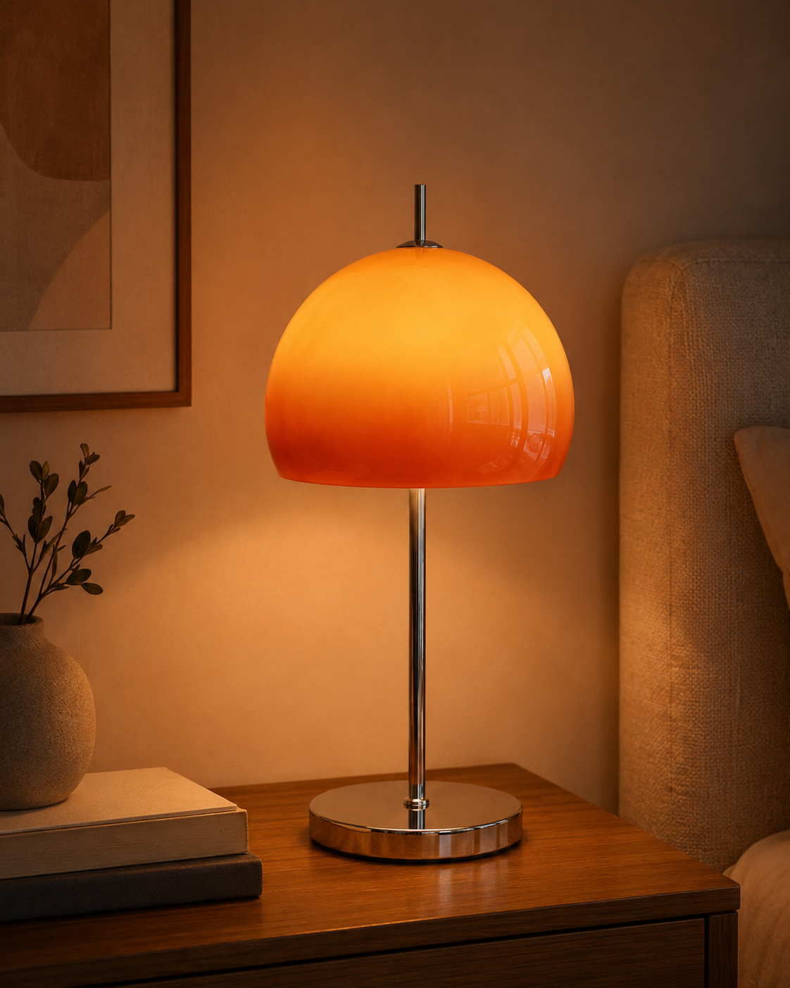 Aurelia Bauhaus Mushroom Retro Glass Table Lamp