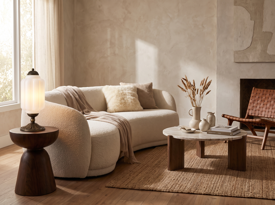 Eloise Vintage Glass Table Lamp — Modern Warmth