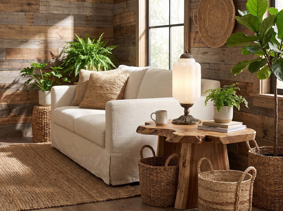 Eloise Vintage Glass Table Lamp — Organic Luxury