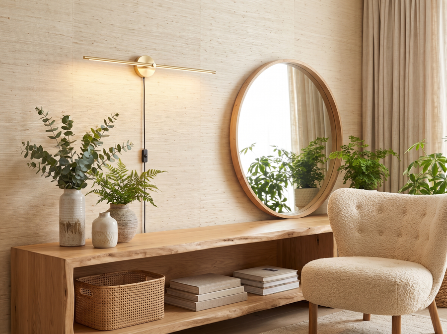 Elaris Linear Wall Light — Organic Luxury
