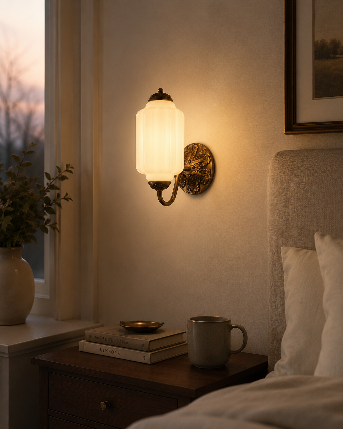 Bellemont Milk Glass Wall Sconce
