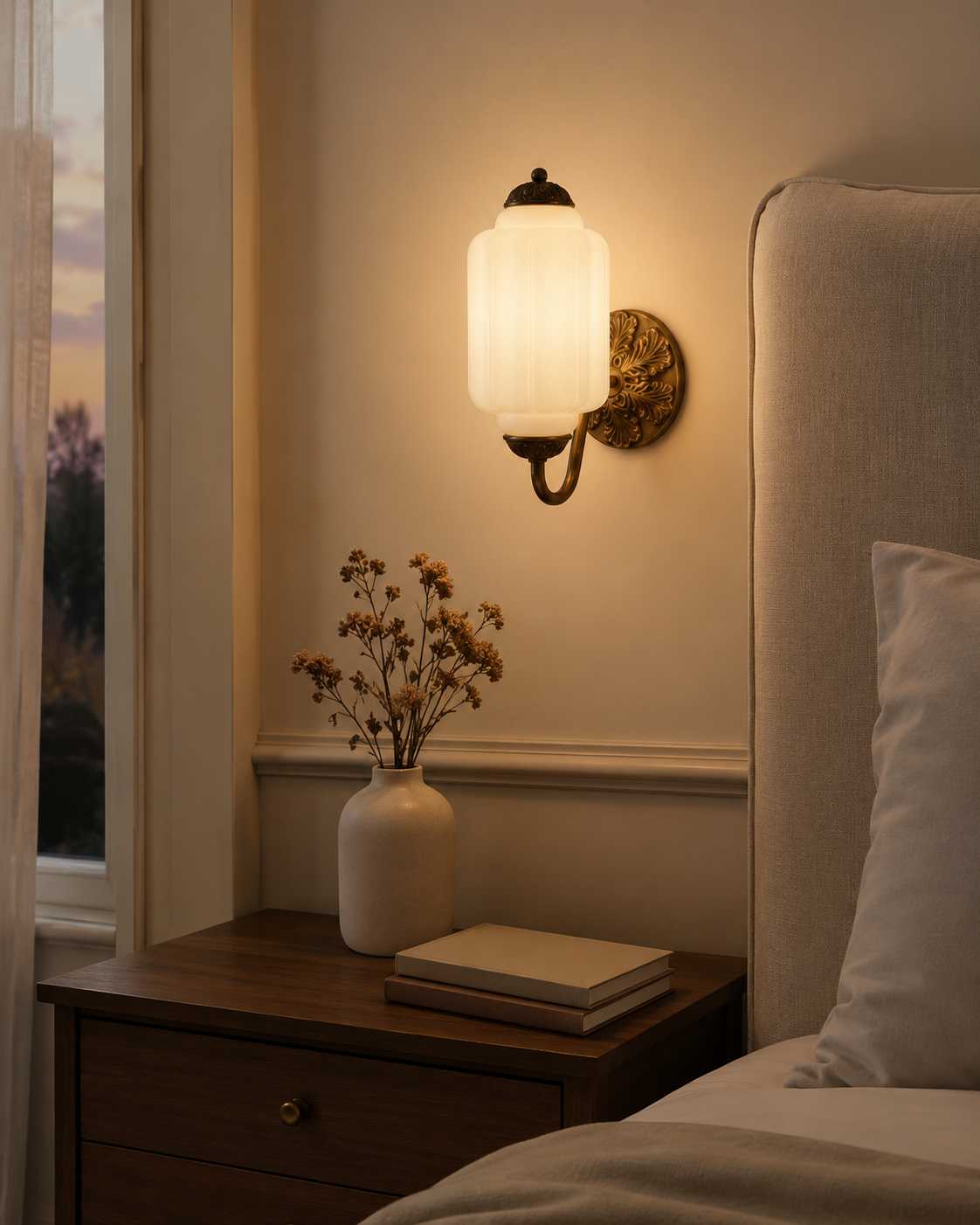 Bellemont Milk Glass Wall Sconce