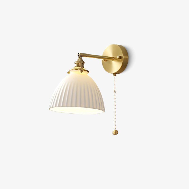 Brasquelle Pleated Ceramic Wall Lamp