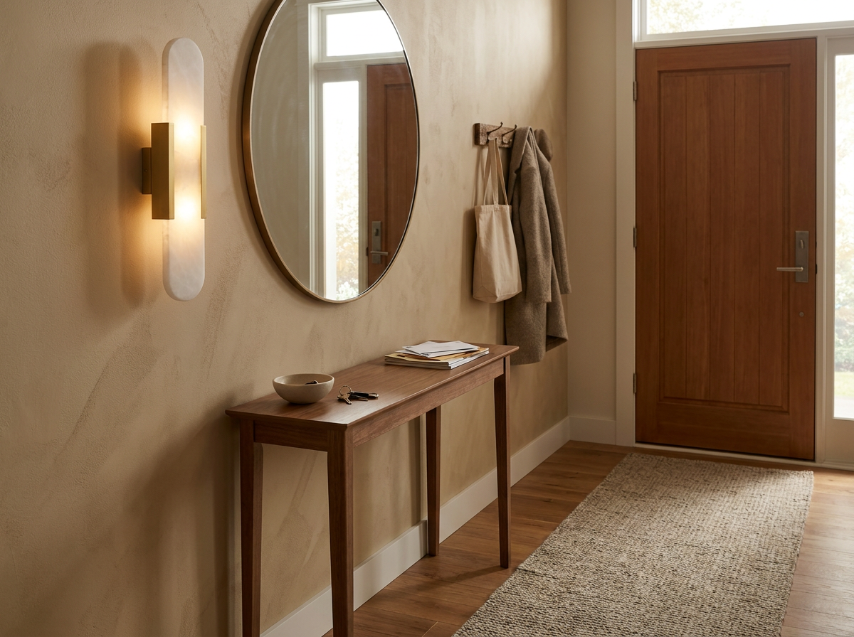 Celestine Alabaster Oblong Wall Sconce