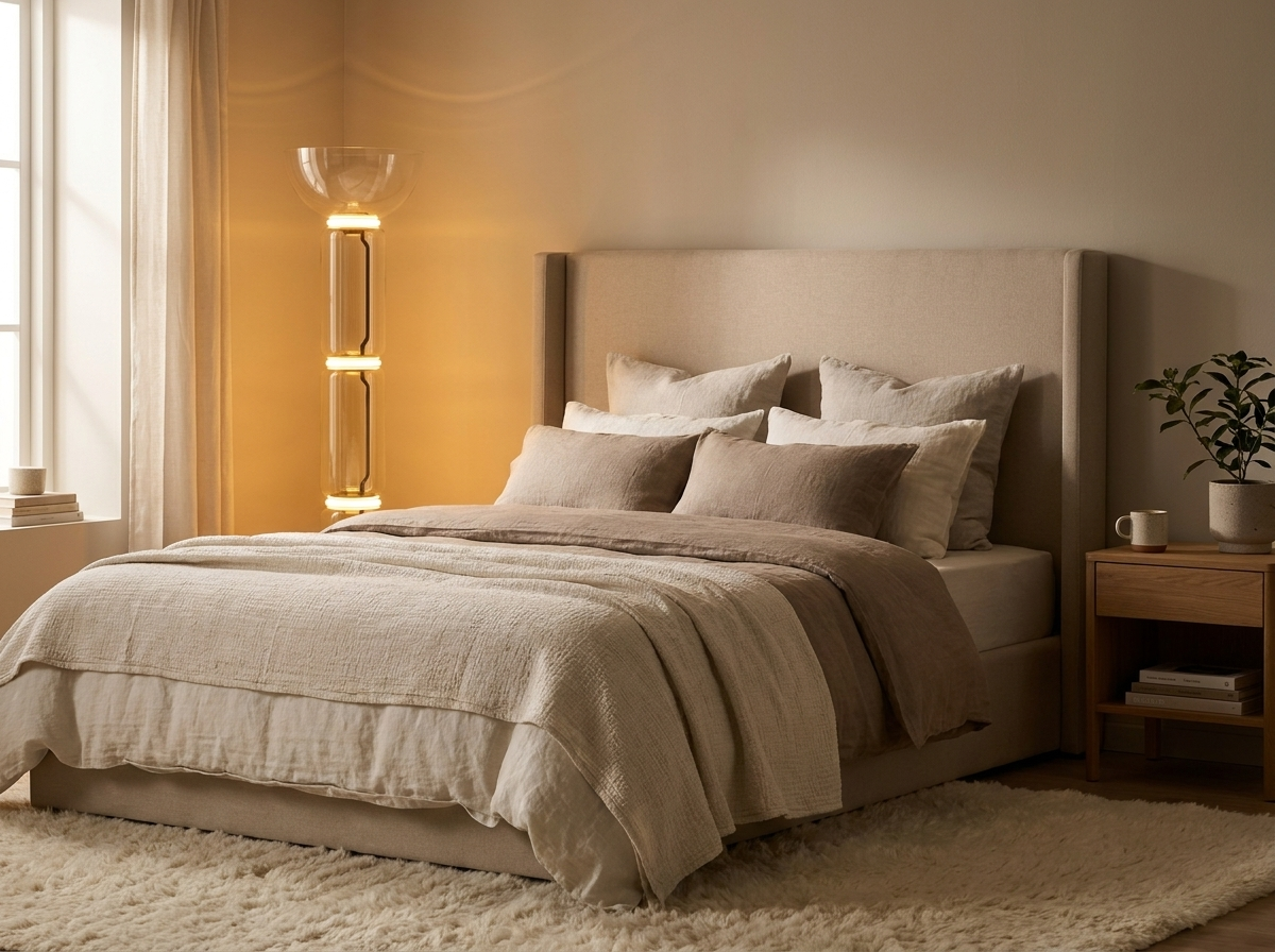 Clarion Bamboo Glass Floor Lamp