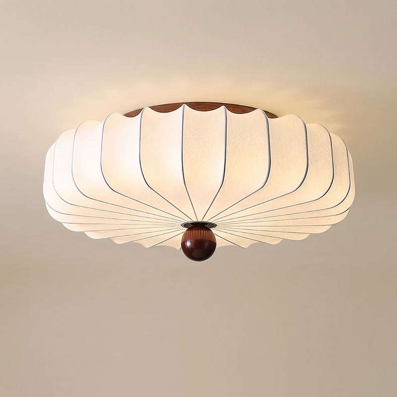 Corolla Scalloped Fabric Ceiling Light