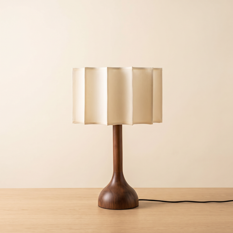 Clovelle Wood and Fabric Table Lamp