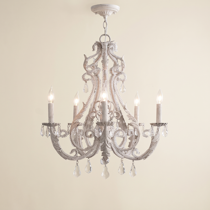 Scrollane Beaded Crystal Chandelier