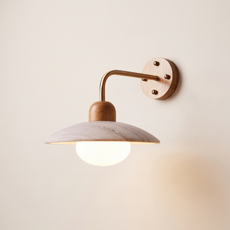 Travessine Travertine Dome Wall Light