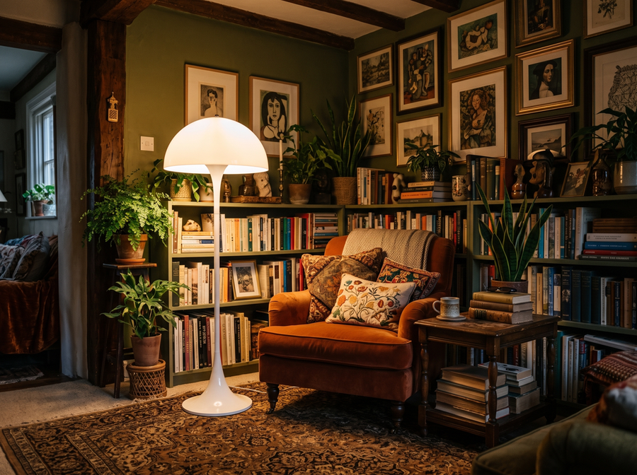 Orla Mushroom Floor Lamp Modern Dome Lamp — Cozy Maximalism