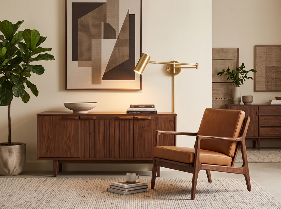 Marlow Arc Swing Wall Sconce — Mid-Century Warmth
