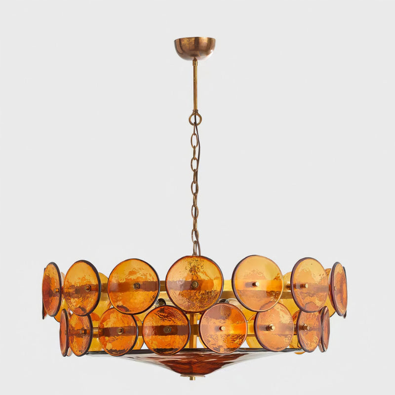 Disquelle Glass Disc Chandelier
