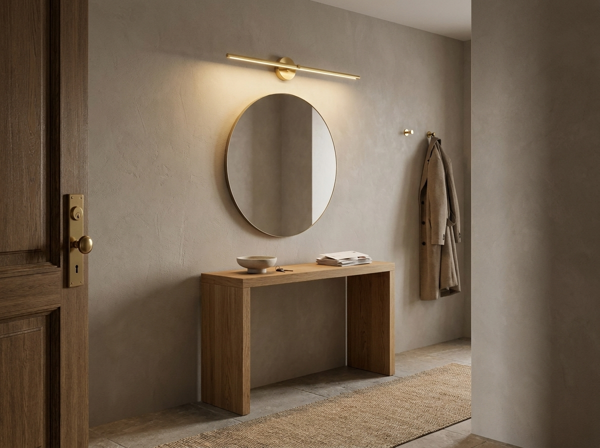 Elaris Linear Wall Light in a styled room