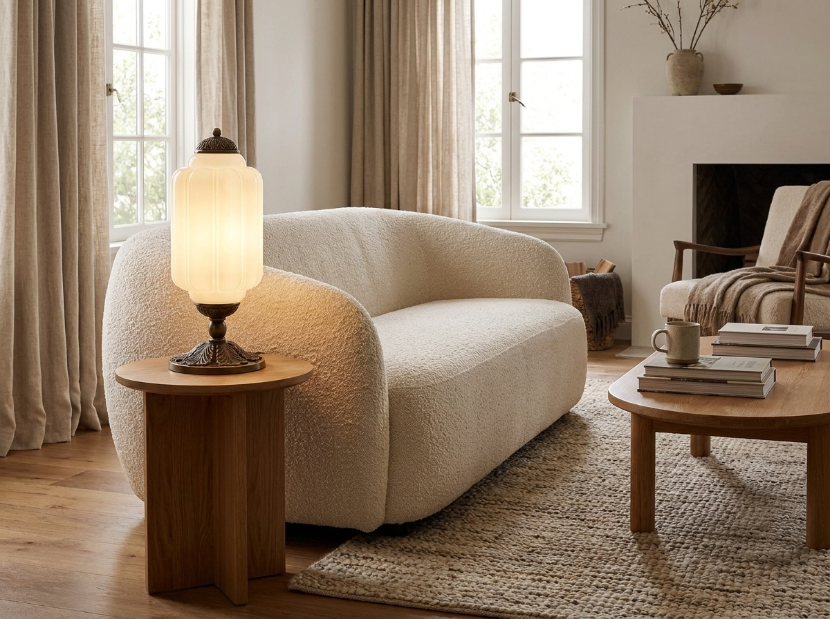 Eloise Vintage Glass Table Lamp
