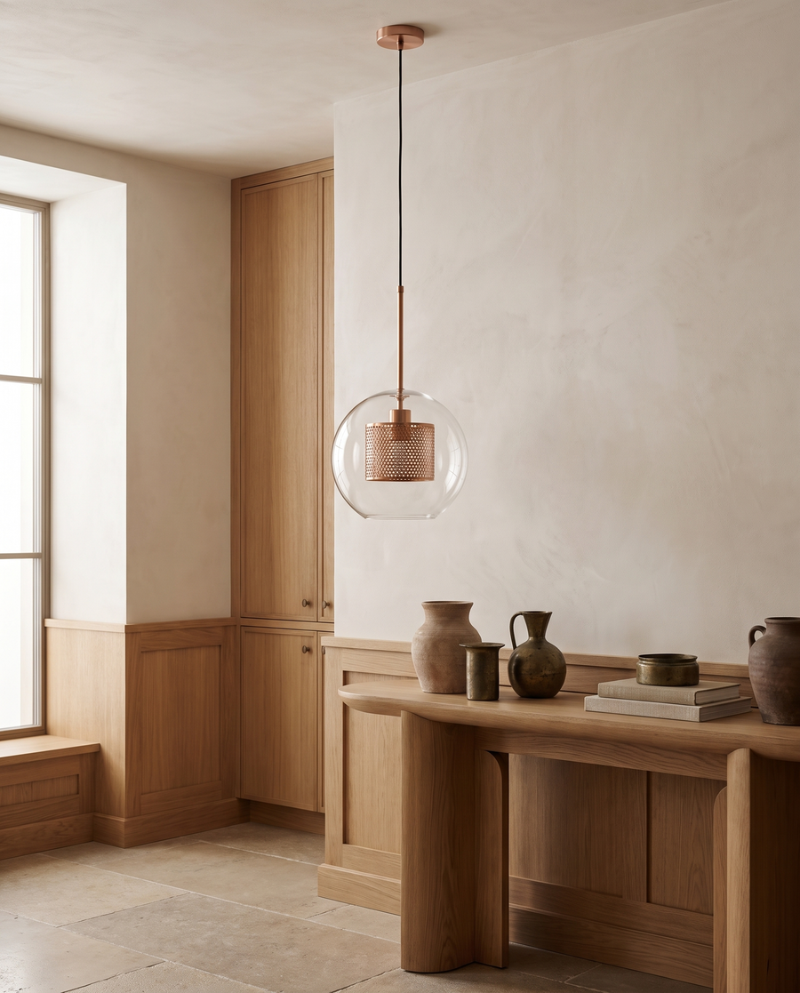 Chiswick Glass Pendant Light: Modern Warmth