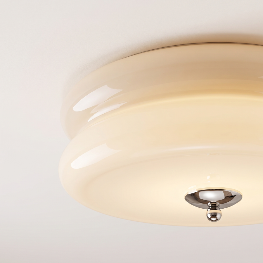 Marais Ribbed Glass Ceiling Light material detail