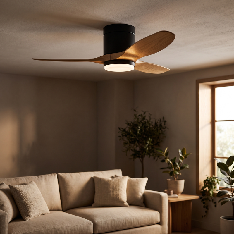 Grenelle Wood Blade Ceiling Fan with Light