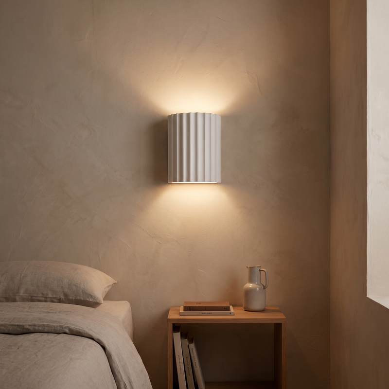 Avelis Fluted Resin Wall Sconce