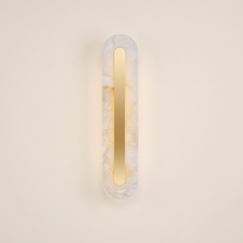 Maelis Alabaster Rounded Wall Sconce