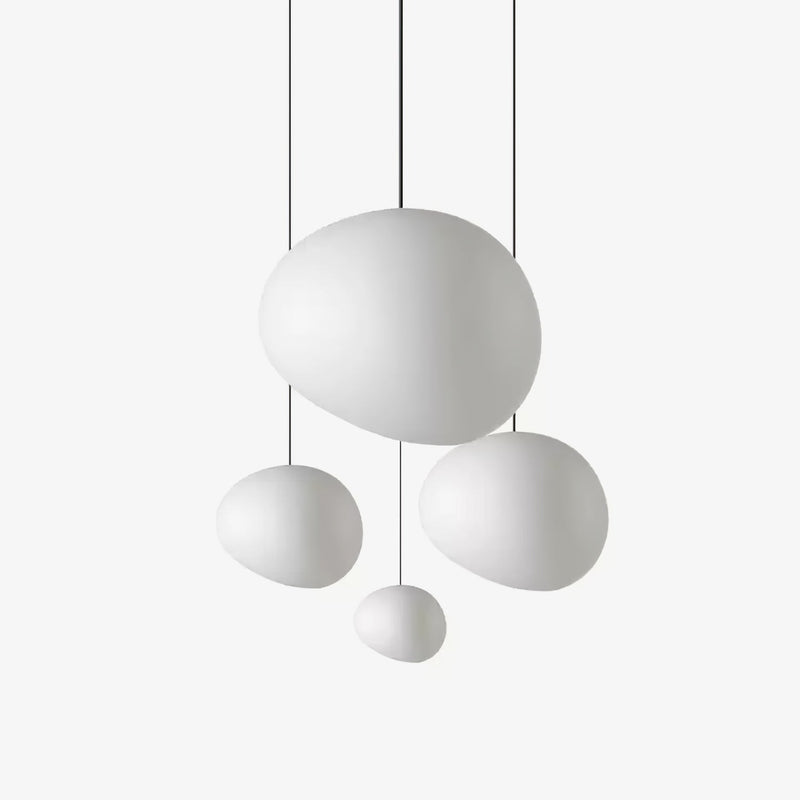 Pebbrine Stone-Shape Glass Pendant Light