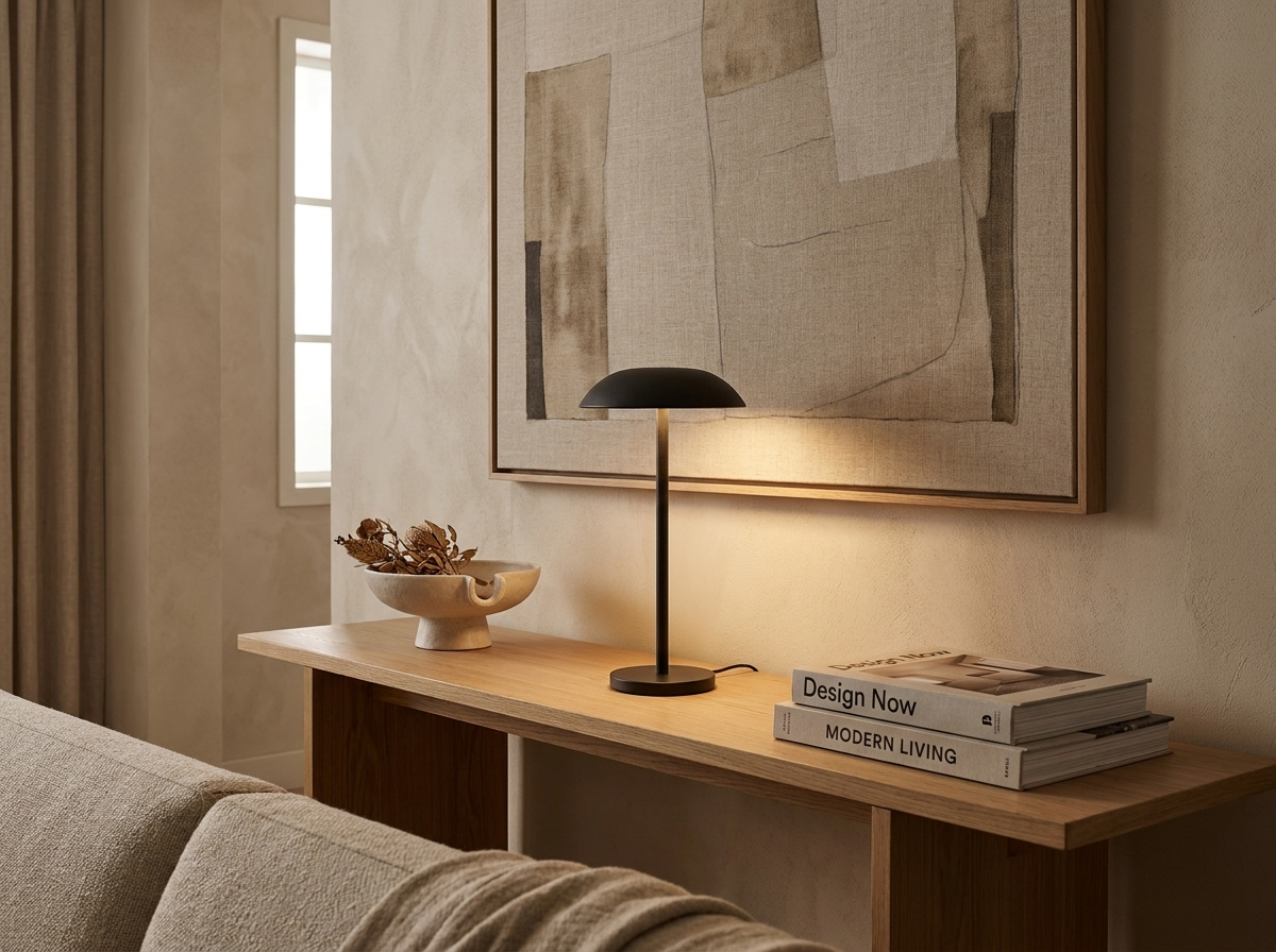 Sable Contemporary Minimal Rechargeable LED Table Lamp