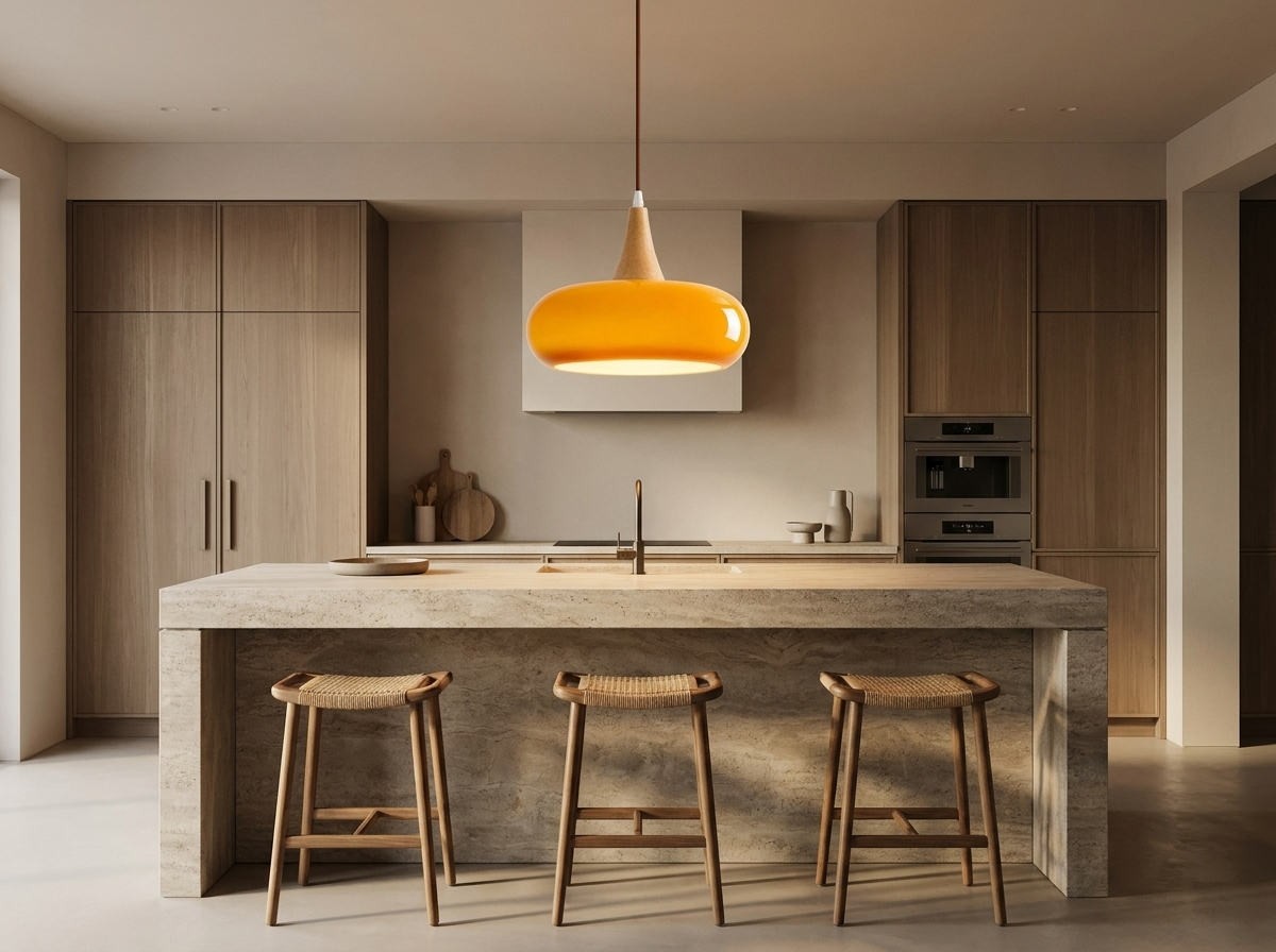 Solara Kitchen Island Glass Pendant Light