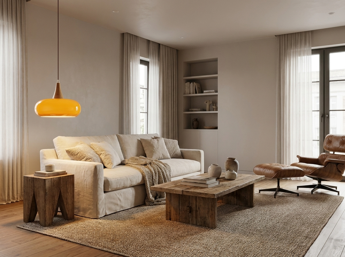 Solara Kitchen Island Glass Pendant Light in a styled room