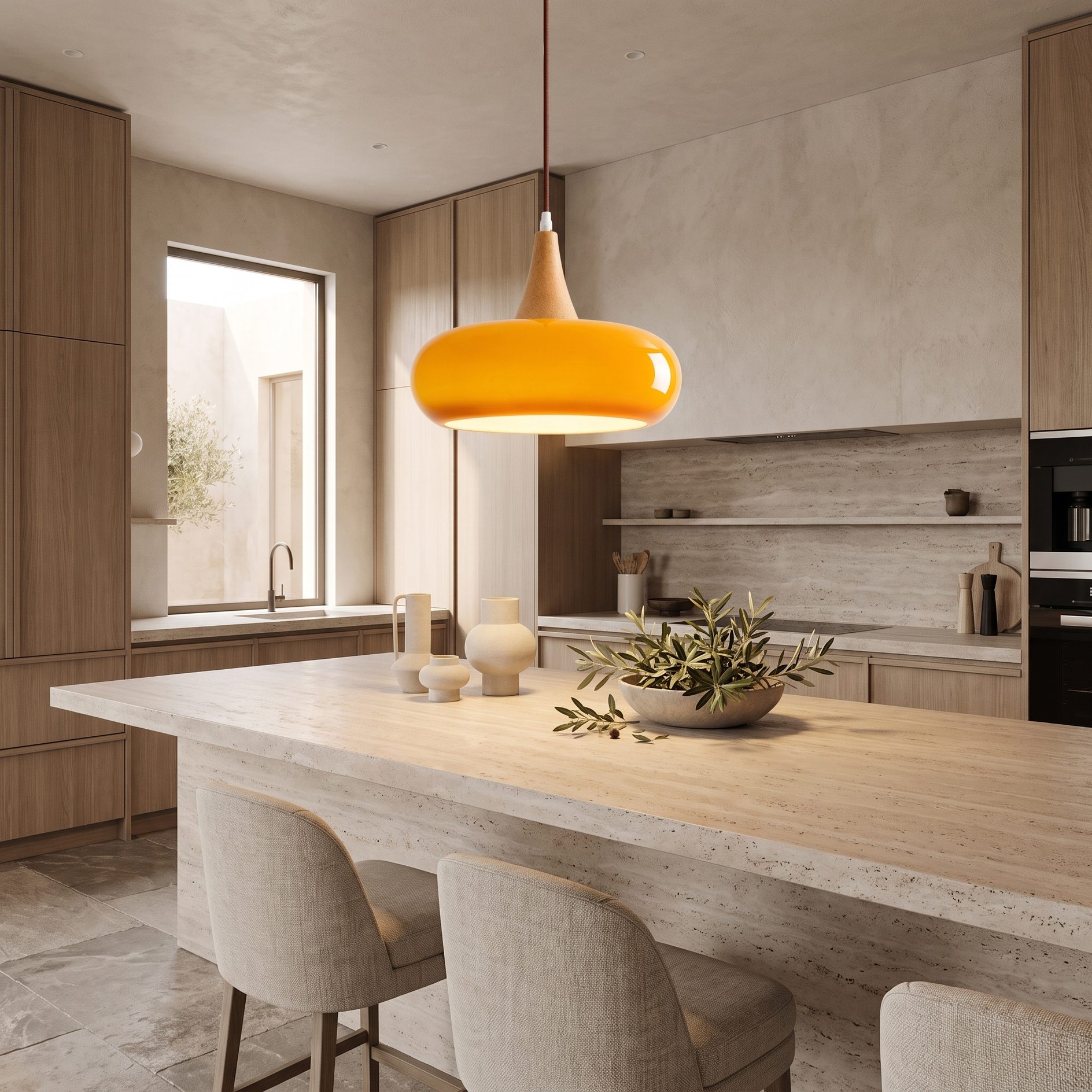 Comvilo Solara pendant in a kitchen
