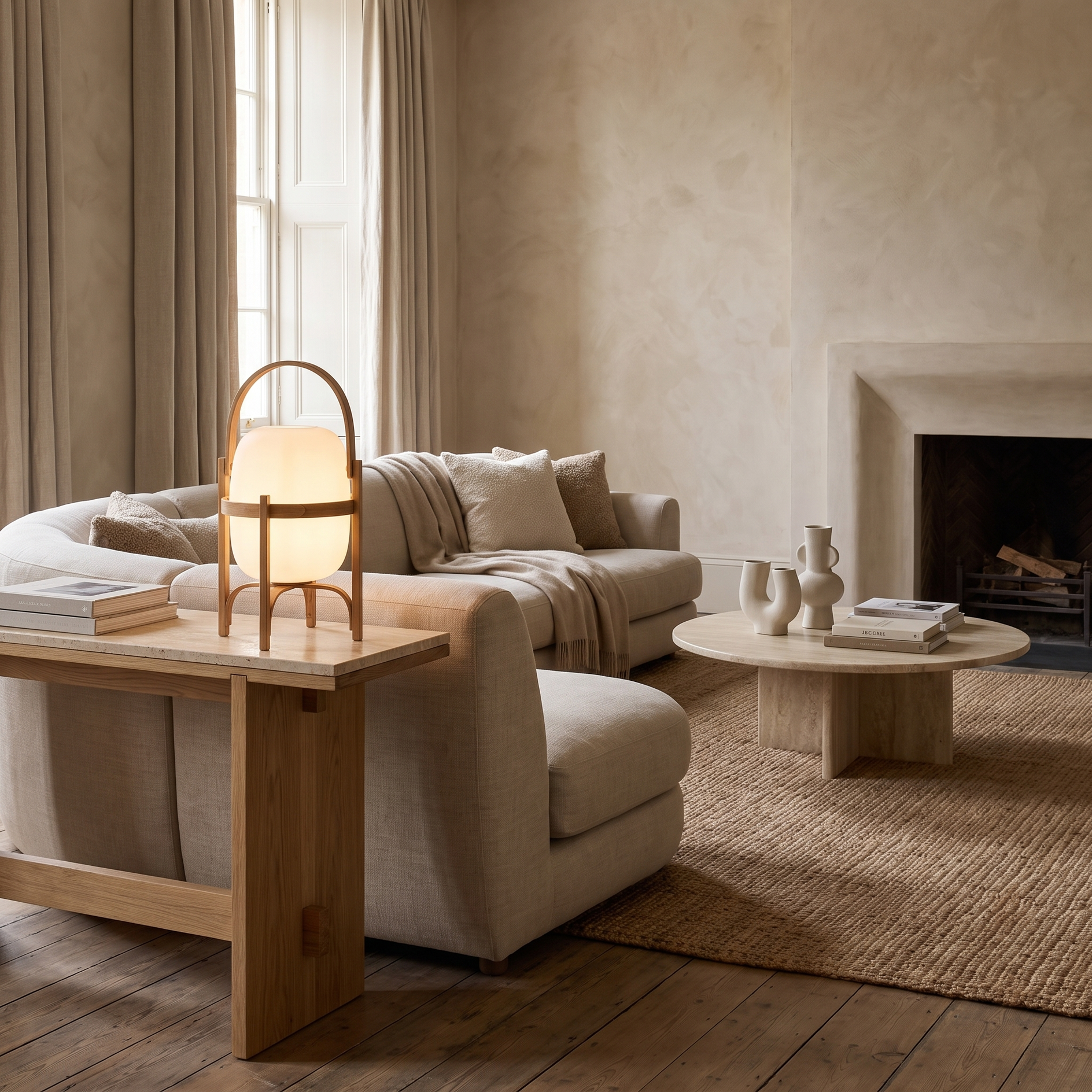 Comvilo Linden table lamp in a living room
