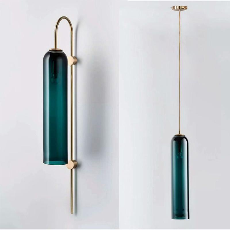 Viridian Green Glass Wall Light
