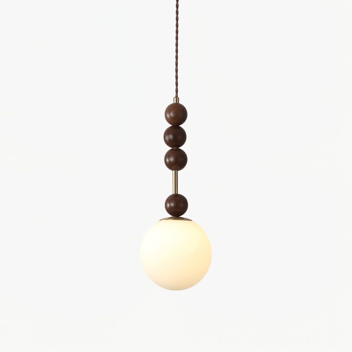 Perlune Wood Bead Pendant Light