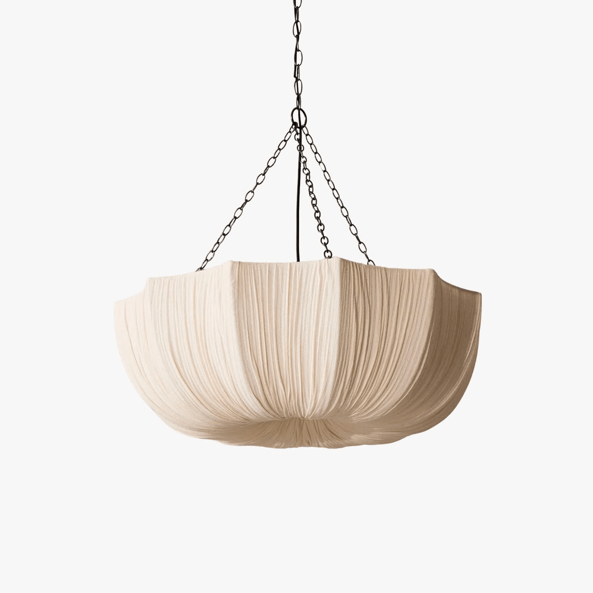 Faldelle Gathered Fabric Pendant Light