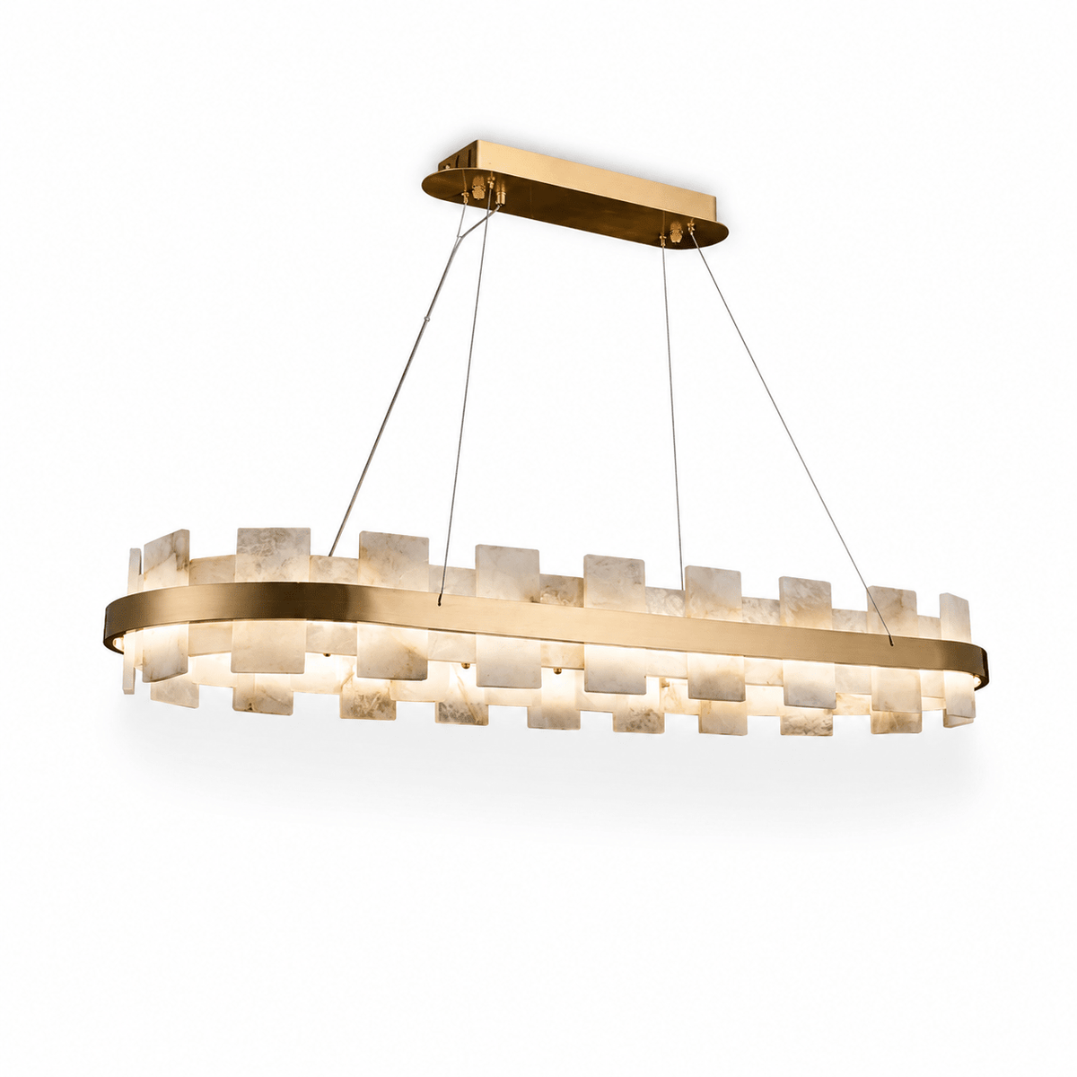 Zelvara Alabaster Ring Chandelier
