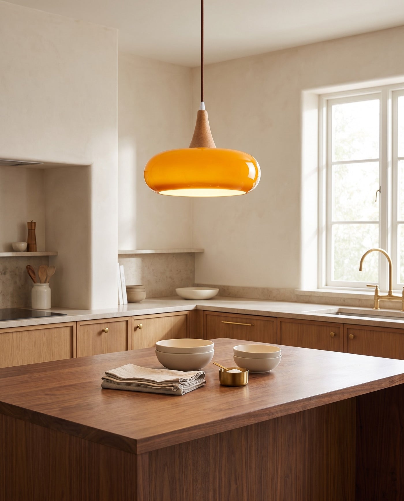Solara Kitchen Island Glass Pendant Light