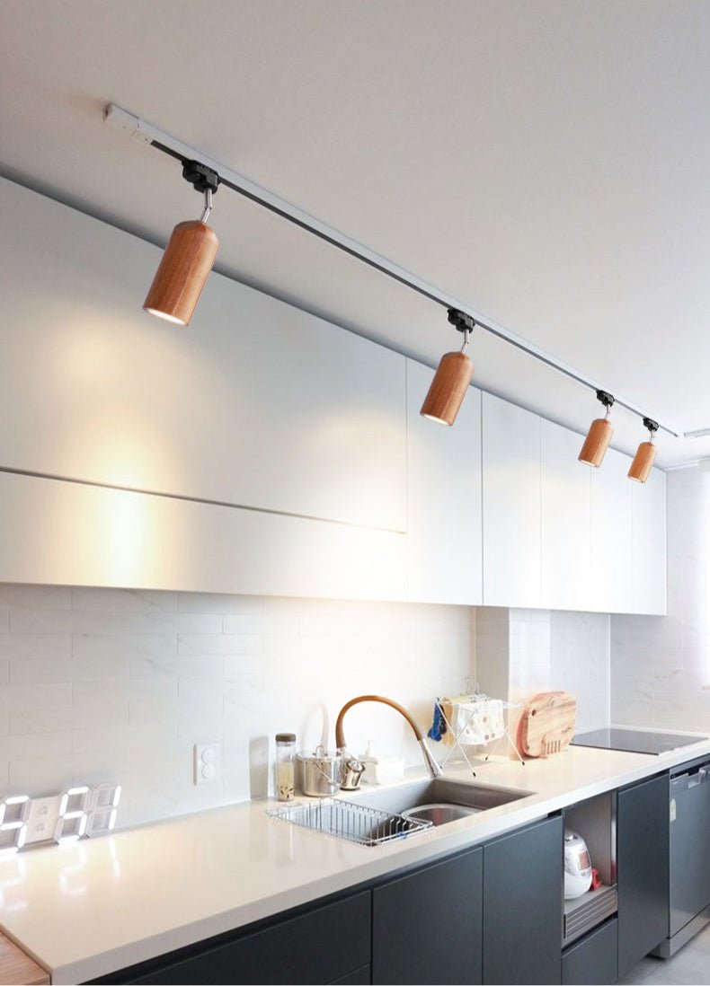 Wood Track Ceiling Lamp