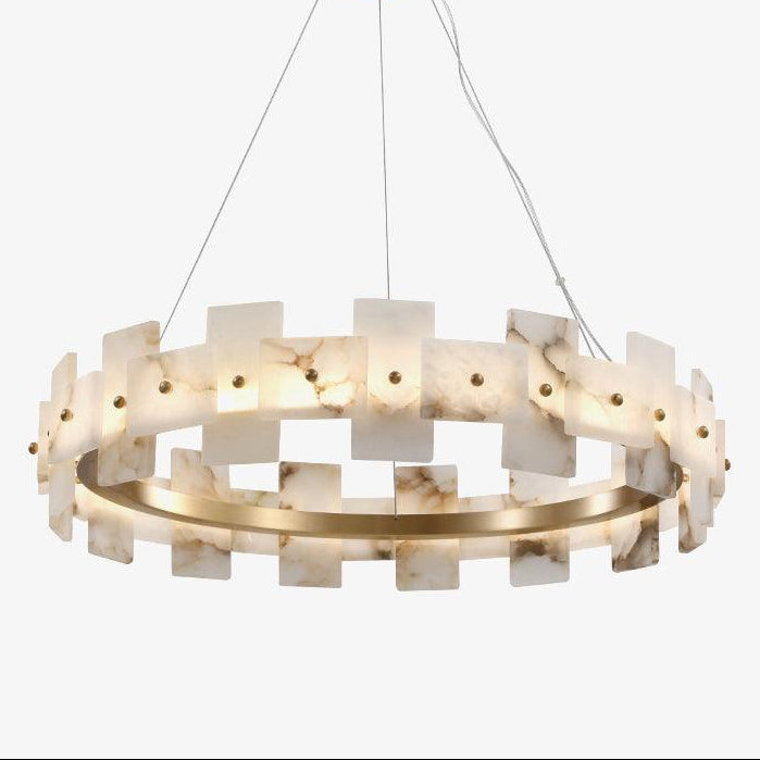 Zelvara Alabaster Ring Chandelier