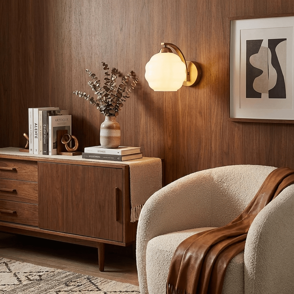 Celina Deco Glass Wall Light