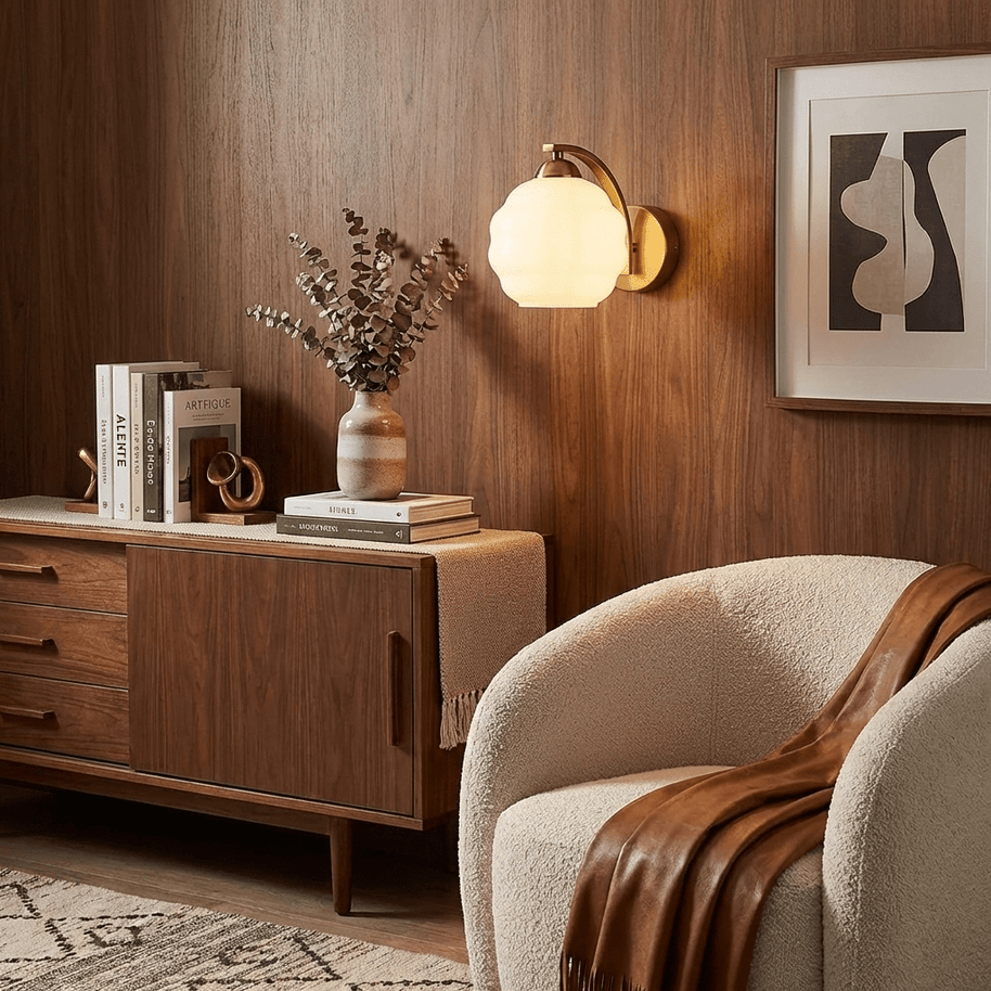 Celina Deco Glass Wall Light