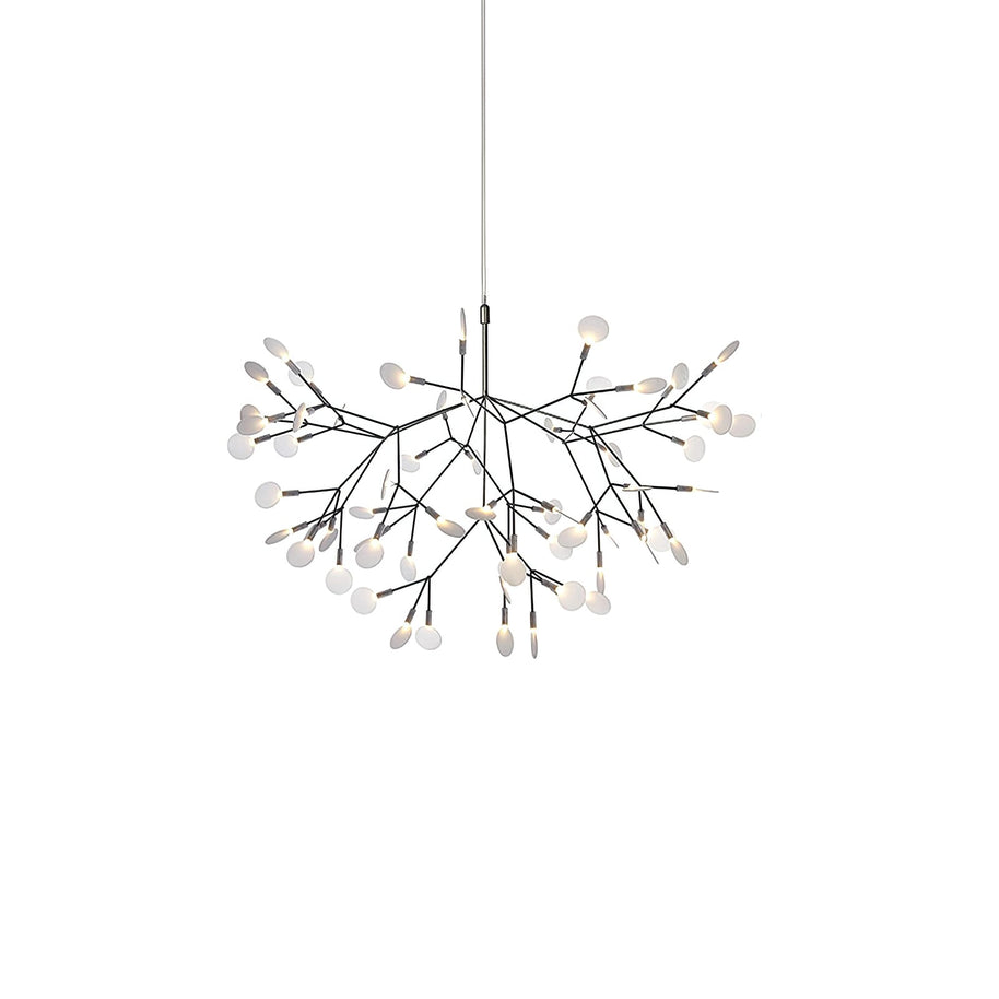 Comvilo firefly LED chandelier in black, full branching fixture shown on a plain white background