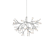 Comvilo firefly LED chandelier in black, full branching fixture shown on a plain white background