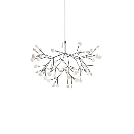 Comvilo firefly LED chandelier in black, full branching fixture shown on a plain white background