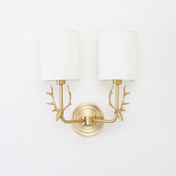 Brass Deer Head Wall Light